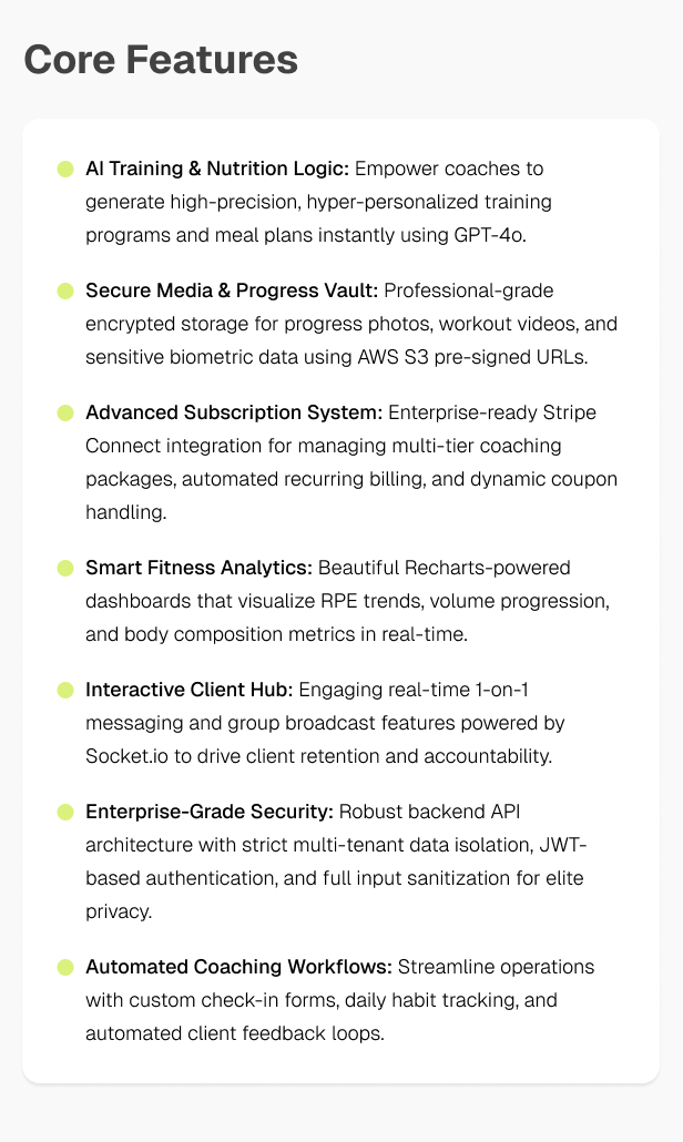 FitnessAI - AI-Powered Fitness Coaching SaaS for Gyms, Coaches & Trainers